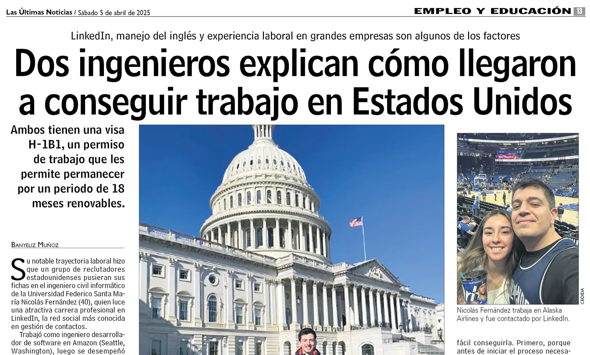 How two Chilean engineers got jobs in the U.S. with the H-1B1 visa